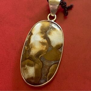 Charles Albert Sterling Jasper Pendant